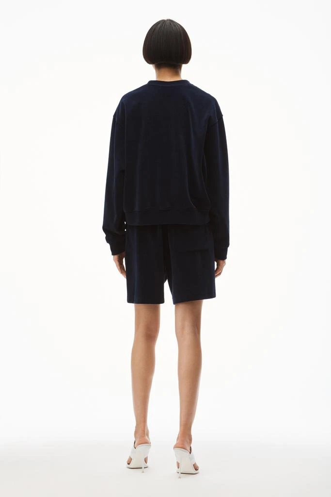 商品Alexander Wang|HOTFIX LOGO SWEATSHIRT IN VELOUR,价格¥1230,第5张图片详细描述