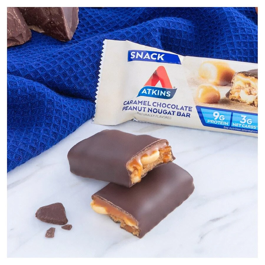 商品Atkins|Snack Bars Caramel Chocolate Peanut Nougat,价格¥62,第2张图片详细描述