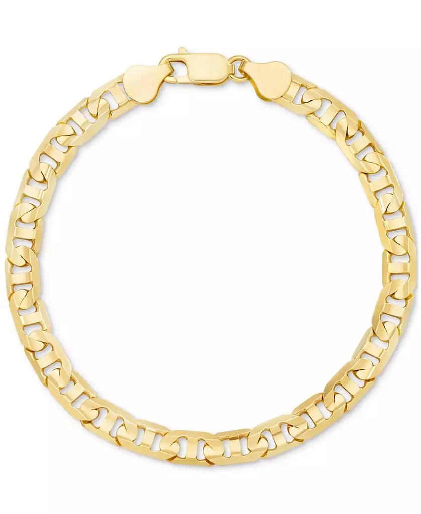 商品Macy's|Men's Mariner Link Chain Bracelet in 14k Gold-plated Sterling Silver,价格¥1687,第1张图片