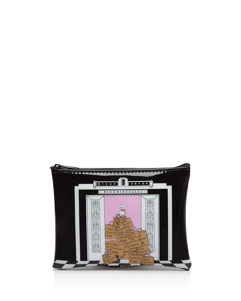 商品Bloomingdale's|狗狗与电梯图案化妆包,价格¥102,第1张图片