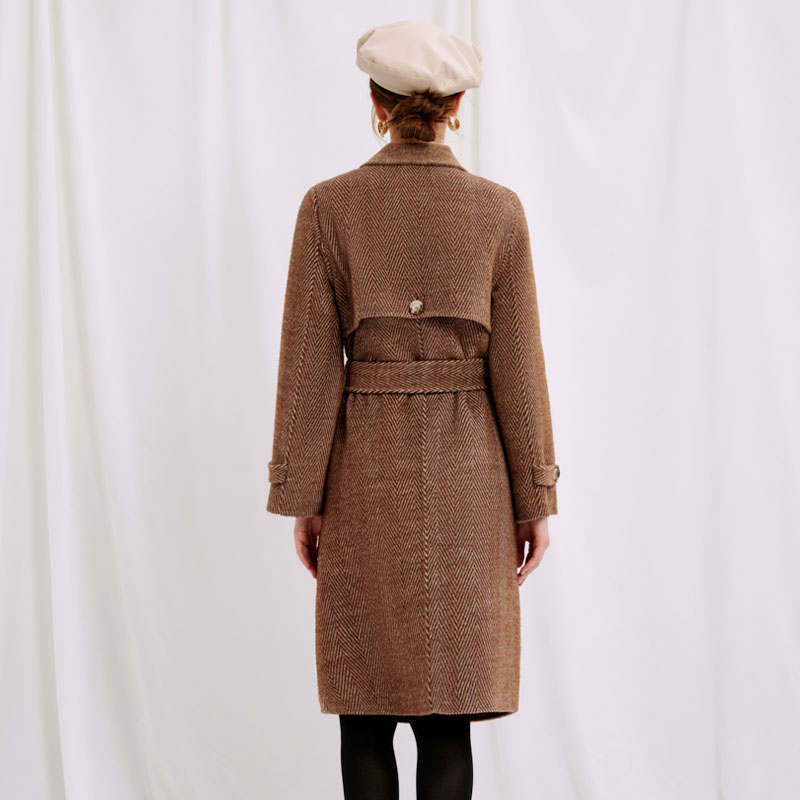 Shelby Wool Coat - Chocolate | Shelby羊毛大衣 - 巧克力色商品第5张图片规格展示