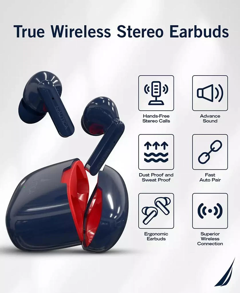 商品Nautica|T200 True Wireless Stereo Earbuds,价格¥262,第2张图片详细描述