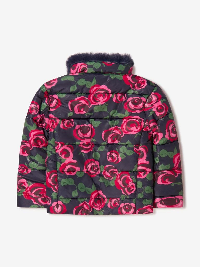 商品Mama Luma|Mama Luma Navy Girls Rose Print Puffer Jacket,价格¥1083,第4张图片详细描述