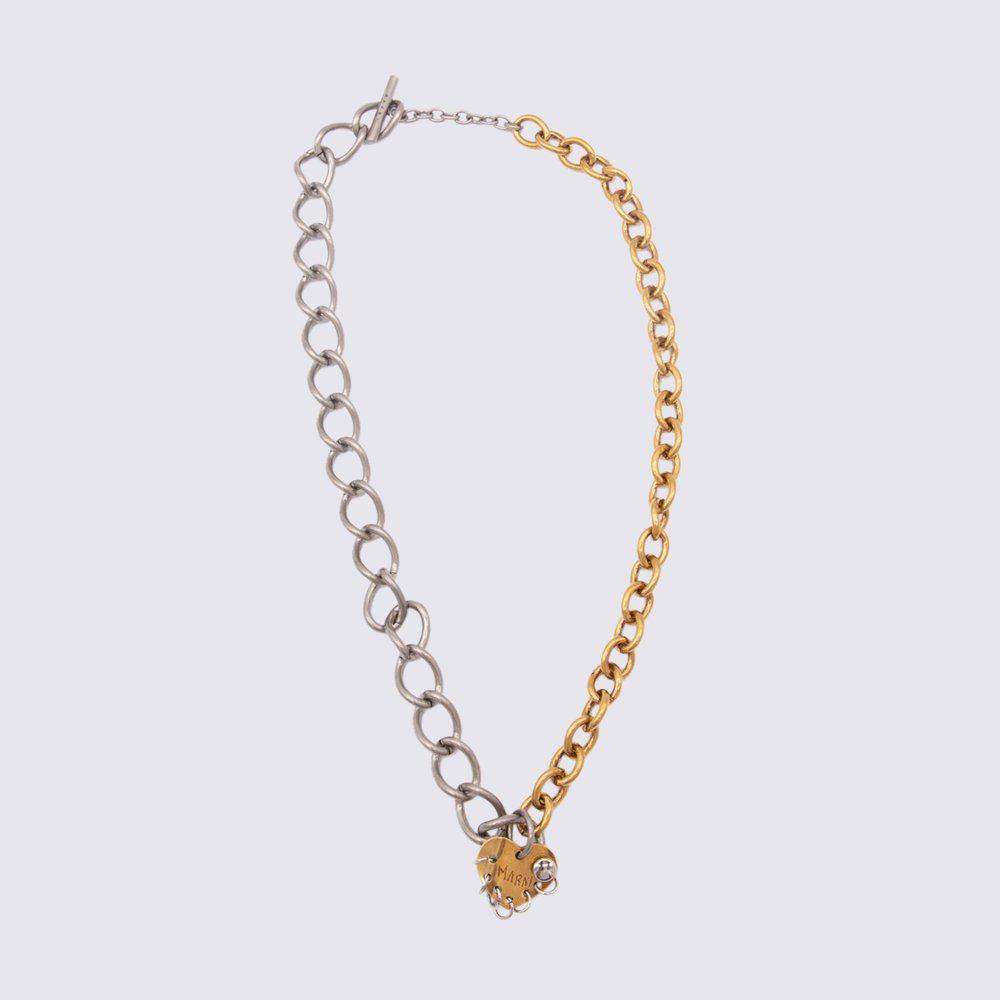 商品Marni|Marni Two-Toned Chained Necklace,价格¥1866,第1张图片