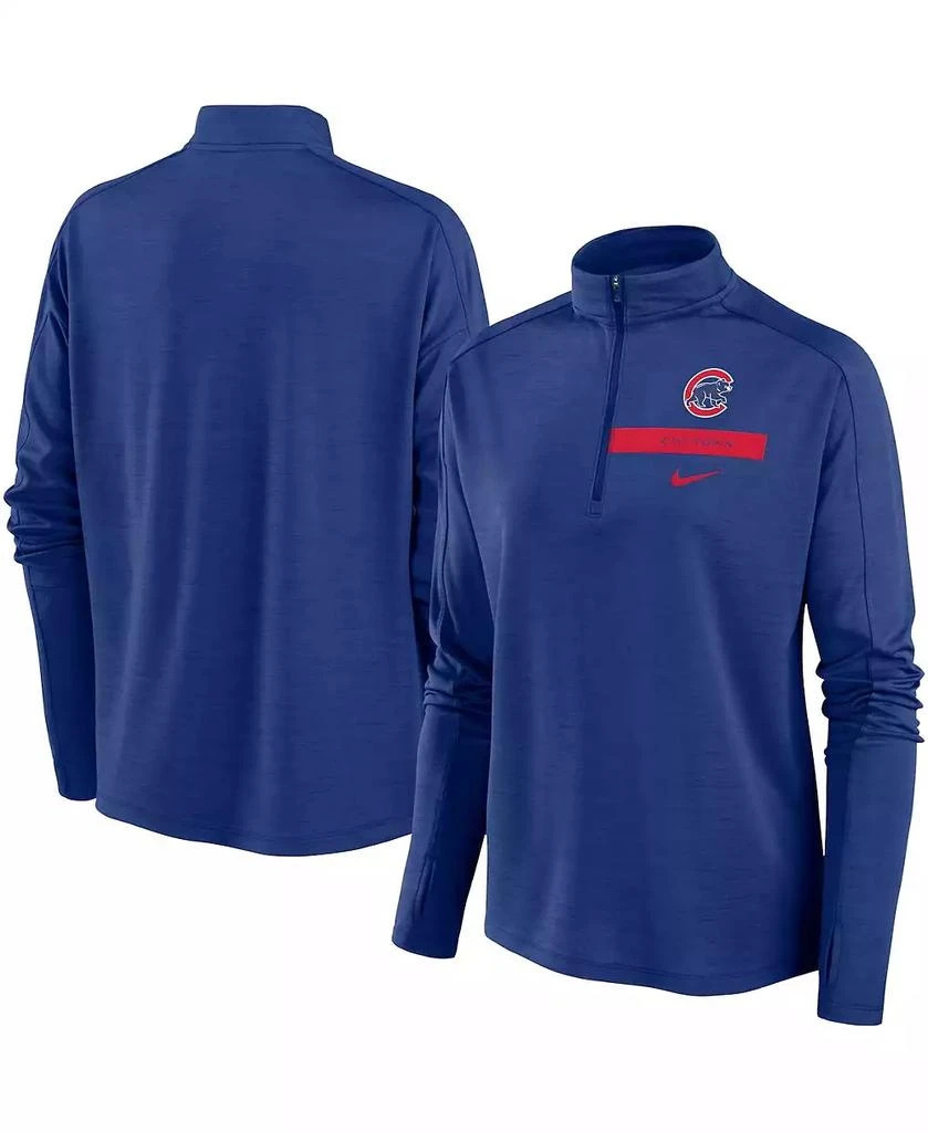 商品NIKE|Women's Royal Chicago Cubs Primetime Local Touch Pacer Quarter-Zip Top,价格¥421,第1张图片
