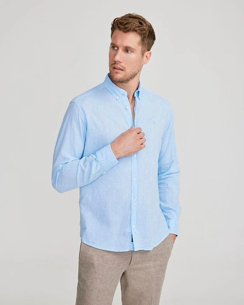 商品Holebrook|Holebrook Markus Blue Slub Shirt,价格¥977,第1张图片