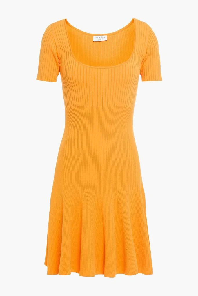 商品Sandro|Synn ribbed-knit mini dress,价格¥300,第1张图片