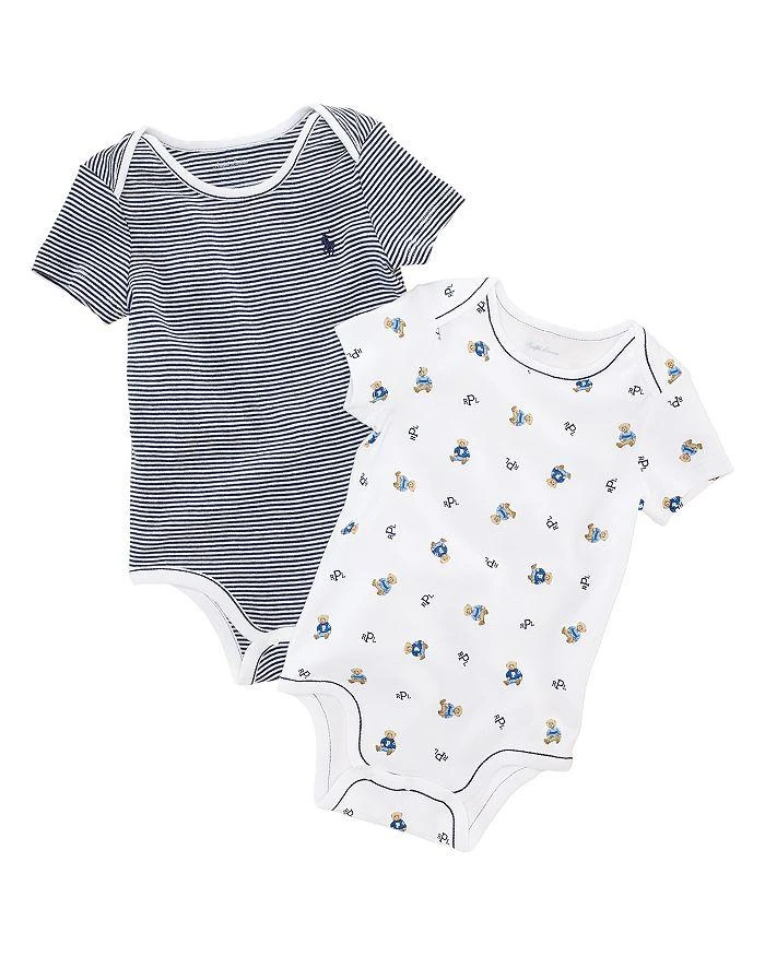 商品Ralph Lauren|男婴Boys' Layette 2 Pack Printed Bodysuit - Baby,价格¥376,第1张图片