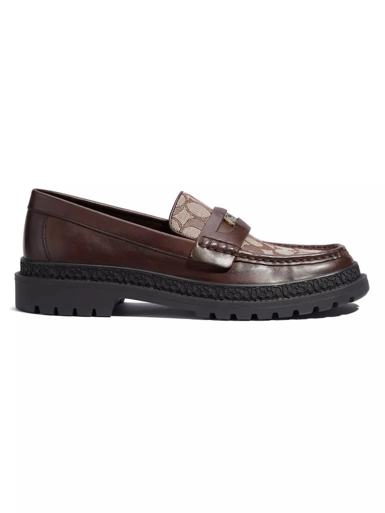 商品Coach|Coin C Coin Signature Leather Loafers,价格¥1043,第1张图片