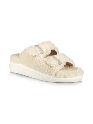 商品Alexander McQueen|Shearling Slide Sandals,价格¥1350,第2张图片详细描述