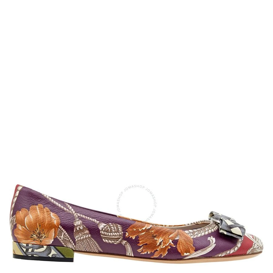 商品Salvatore Ferragamo|Salvatore Ferragamo Ladies Varina Scarf Print Ballet Flats,价格¥2229,第1张图片