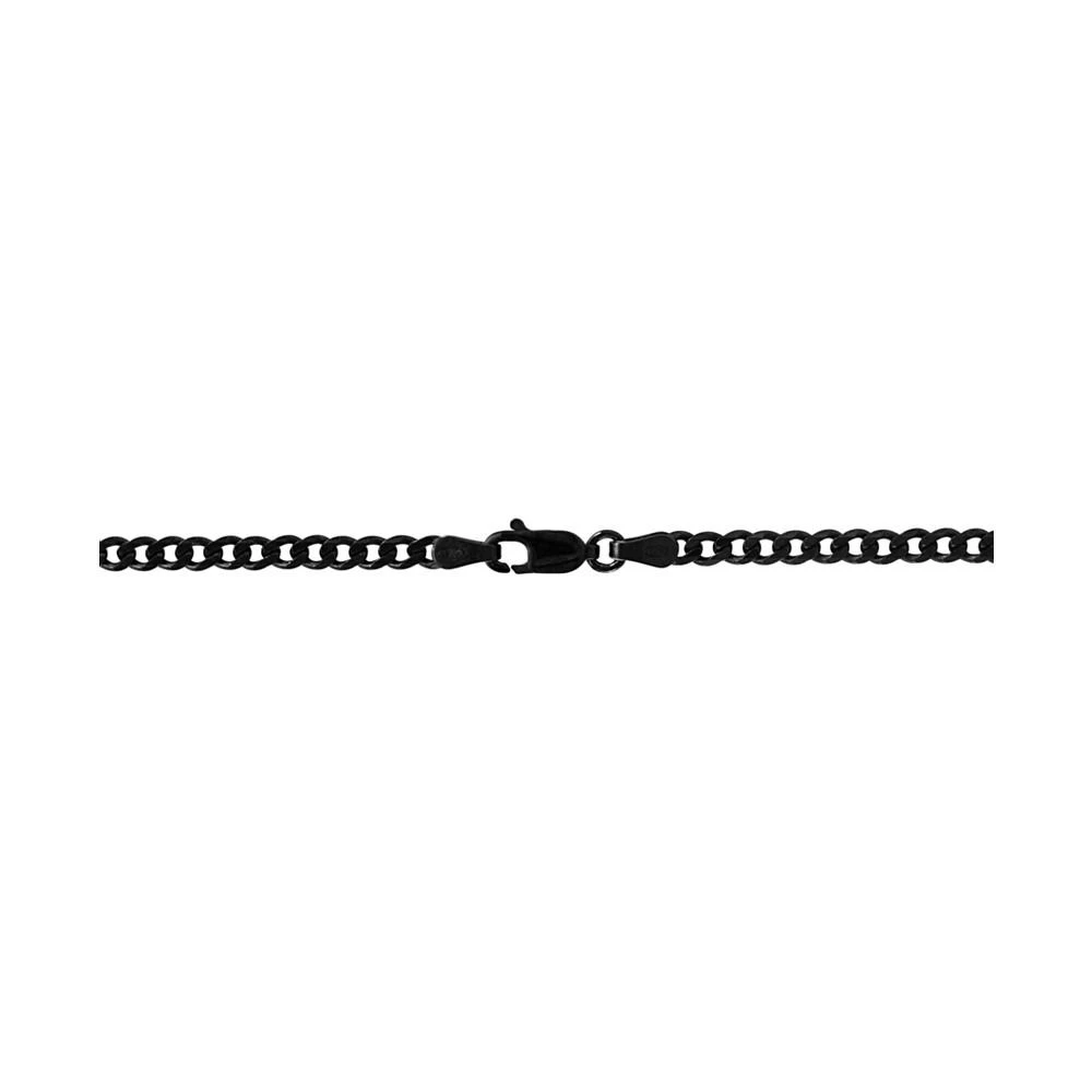 商品Effy|EFFY® Men's Black Spinel Hamsa Hand 24" Pendant Necklace in Black PVD-Plated Sterling Silver,价格¥7139,第3张图片详细描述
