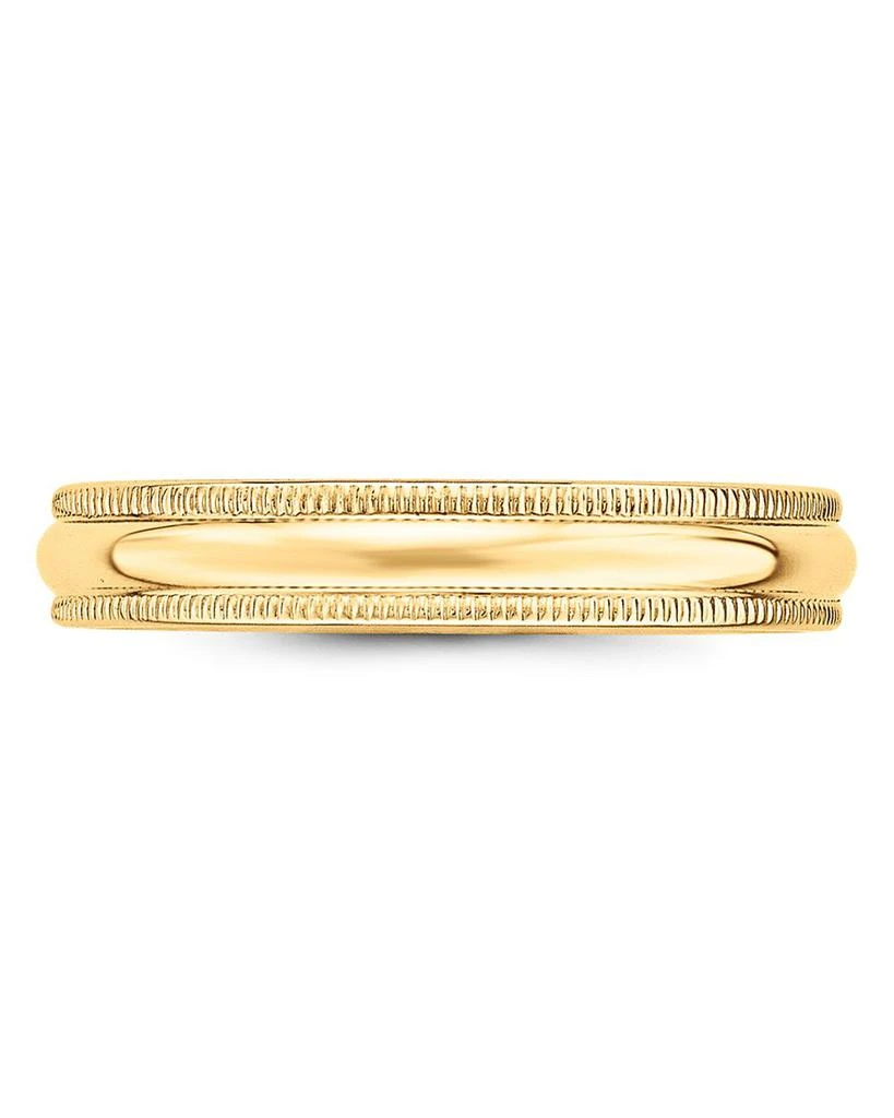 Men's 4mm Milgrain Half Round Wedding Band 14K Yellow Gold - Exclusive 商品