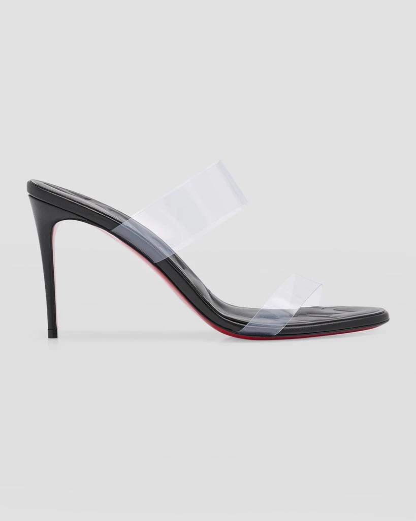 商品Christian Louboutin|Just Loubi Clear Red Sole Slide Sandals,价格¥6924,第1张图片