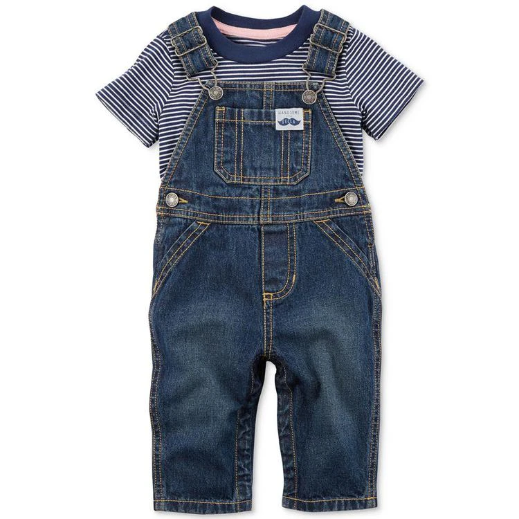商品Carter's|男婴棉质T恤背带裤套装,价格¥169,第1张图片