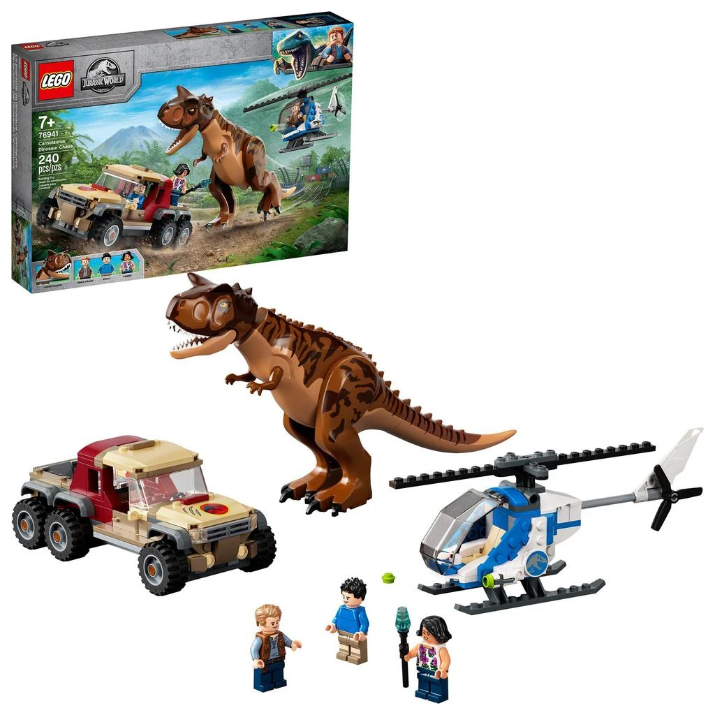 商品LEGO|LEGO Jurassic World Carnotaurus Dinosaur Chase 76941 Building Kit; Fun Toy Playset for Creative Kids; New 2021 (240 Pieces),价格¥313,第1张图片