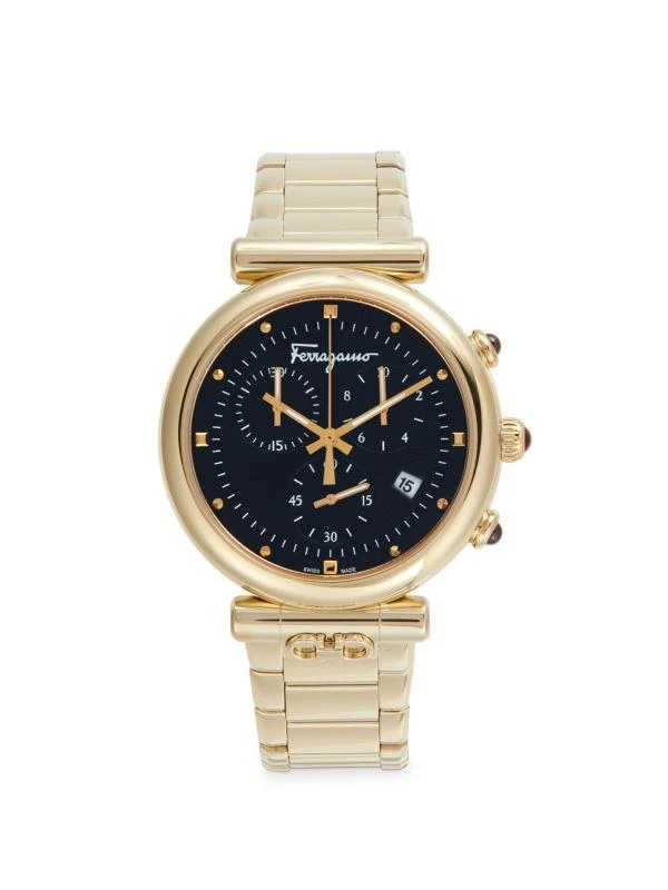 商品Salvatore Ferragamo|40MM Stainless Steel Chronograph Watch,价格¥7976,第1张图片