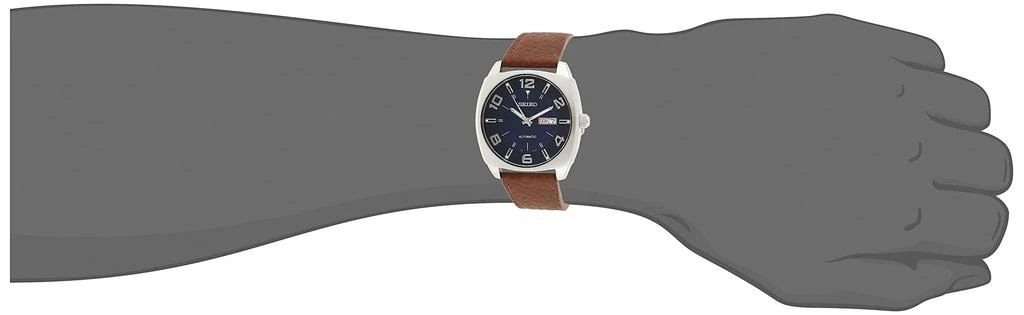 SEIKO Automatic Watch for Men - Recraft Series - Brown Leather Strap, Day/Date Calendar, 50m Water Resistant 商品