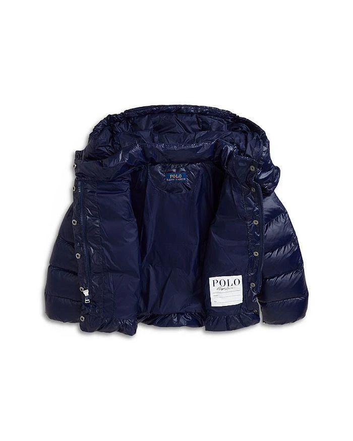 商品Ralph Lauren|Girls' Down Hooded Peplum Jacket - Little Kid,价格¥1393,第3张图片详细描述