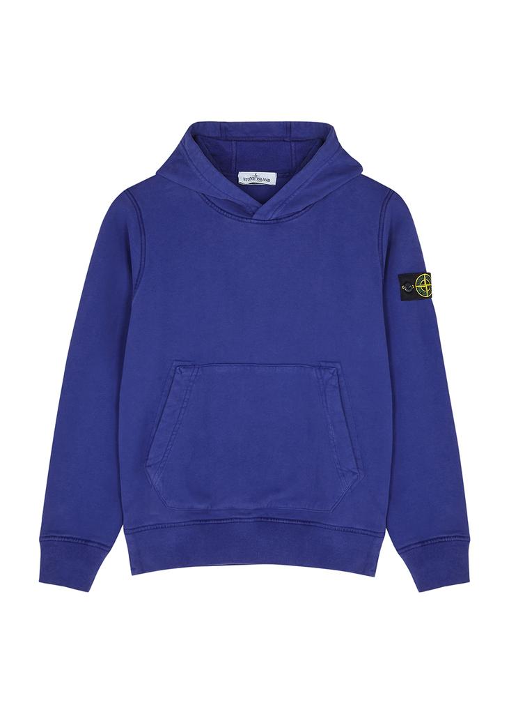 Blue hooded cotton sweatshirt (10-12 years)商品第1张图片规格展示