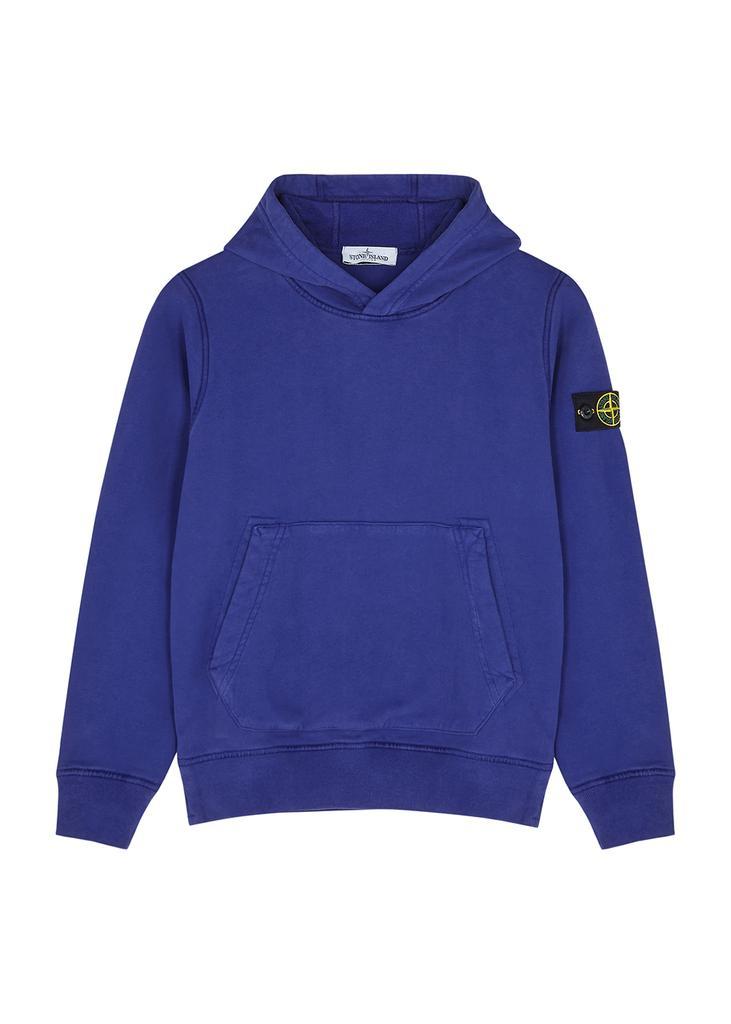 商品Stone Island|Blue hooded cotton sweatshirt (10-12 years),价格¥1464,第1张图片