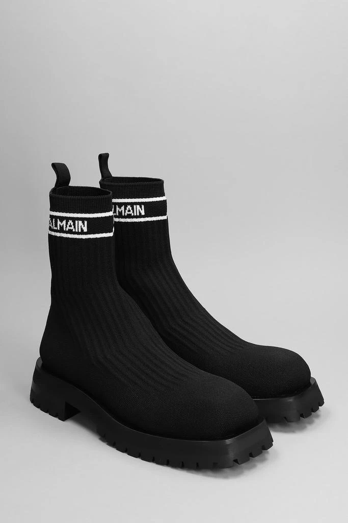 商品Balmain|Combat Boots In Black Polyester,价格¥4273,第2张图片详细描述