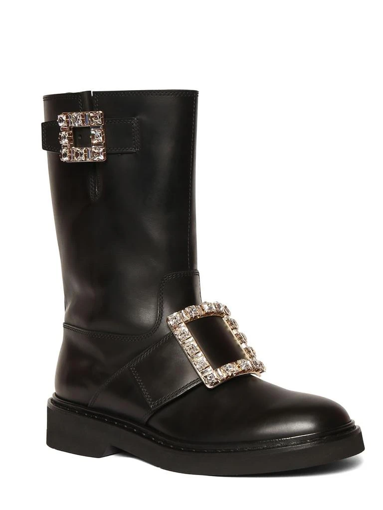 商品Roger Vivier|20mm Viv Rangers Leather Ankle Boots,价格¥19540,第2张图片详细描述