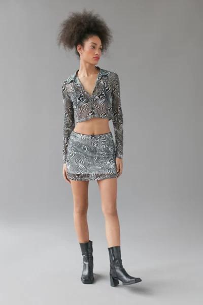 UO Santana Mesh Top And Mini Skirt Set商品第3张图片规格展示