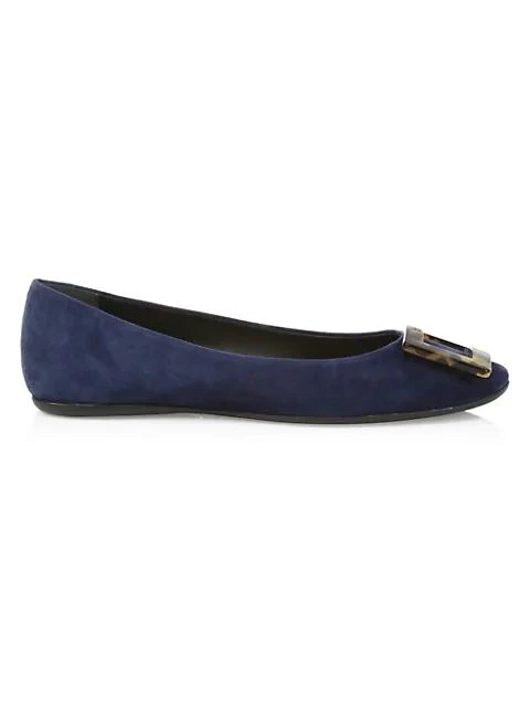 商品Roger Vivier|Gommette Suede Flats,价格¥4693,第1张图片