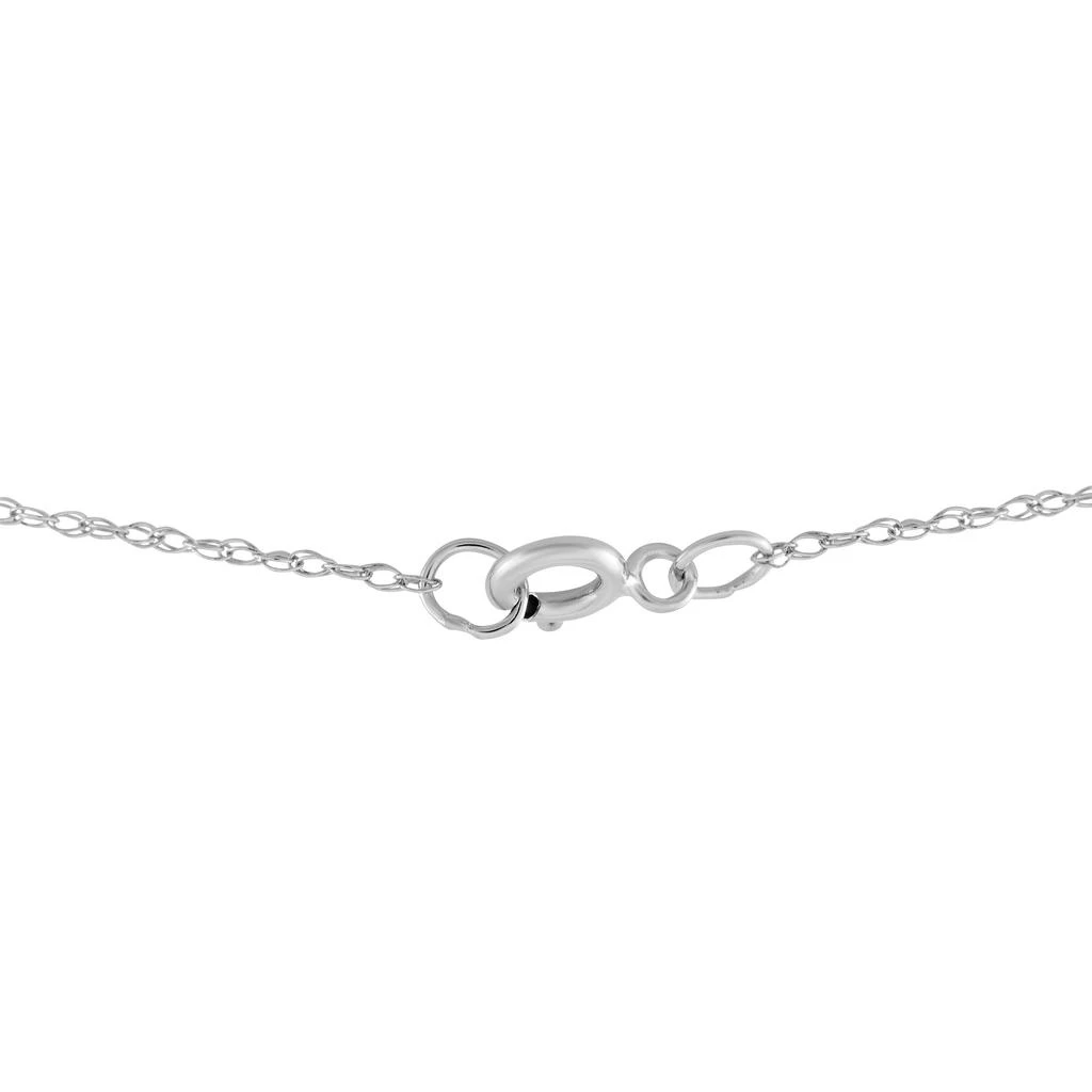商品LB Exclusive|14K White Gold 0.08ct Diamond and Emerald Pendant Necklace PD4-16318WEM,价格¥2849,第3张图片详细描述
