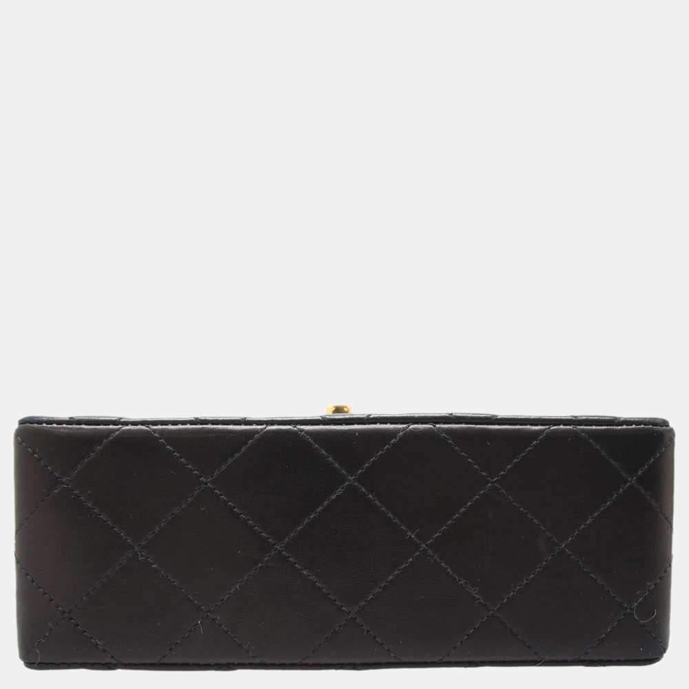 Chanel Black Lambskin Leather Square Mini Flap Bag商品第4张图片规格展示