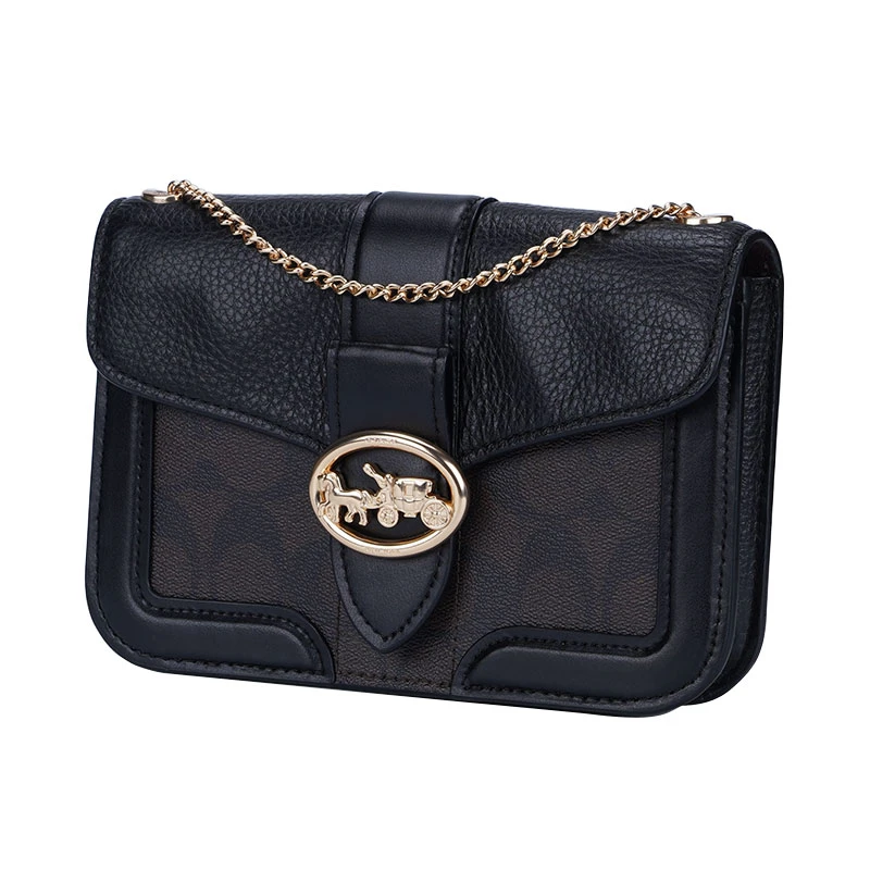 COACH 奥莱款女士PVC配皮单肩斜挎链条包7287IMAA8 商品