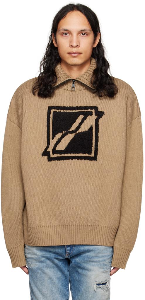 Brown Turtleneck Sweater商品第1张图片规格展示