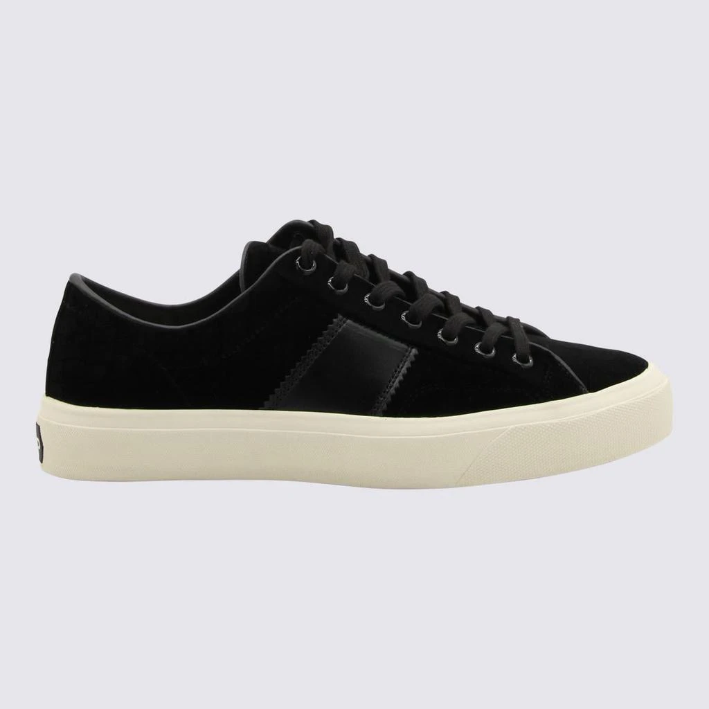 商品Tom Ford|Tom Ford Black And Cream Cambridge Sneakers,价格¥3027,第1张图片