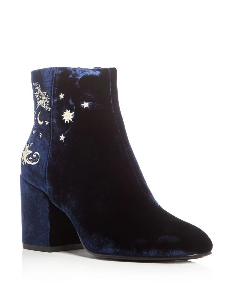 商品Ash|Ash Elixir Velvet Embellished Block Heel Booties,价格¥719,第1张图片