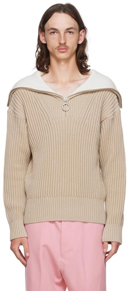 商品AMI|Beige Organic Cotton Sweater,价格¥3651,第1张图片