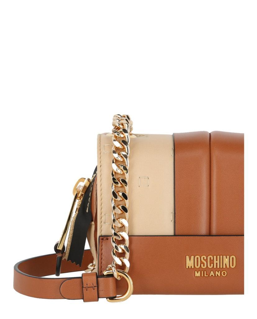 商品Moschino|Inside Out Leather Shoulder Bag,价格¥4743,第5张图片详细描述