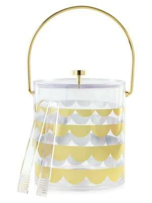 商品Kate Spade|Metallic Scallop Acrylic Ice Bucket,价格¥161,第1张图片