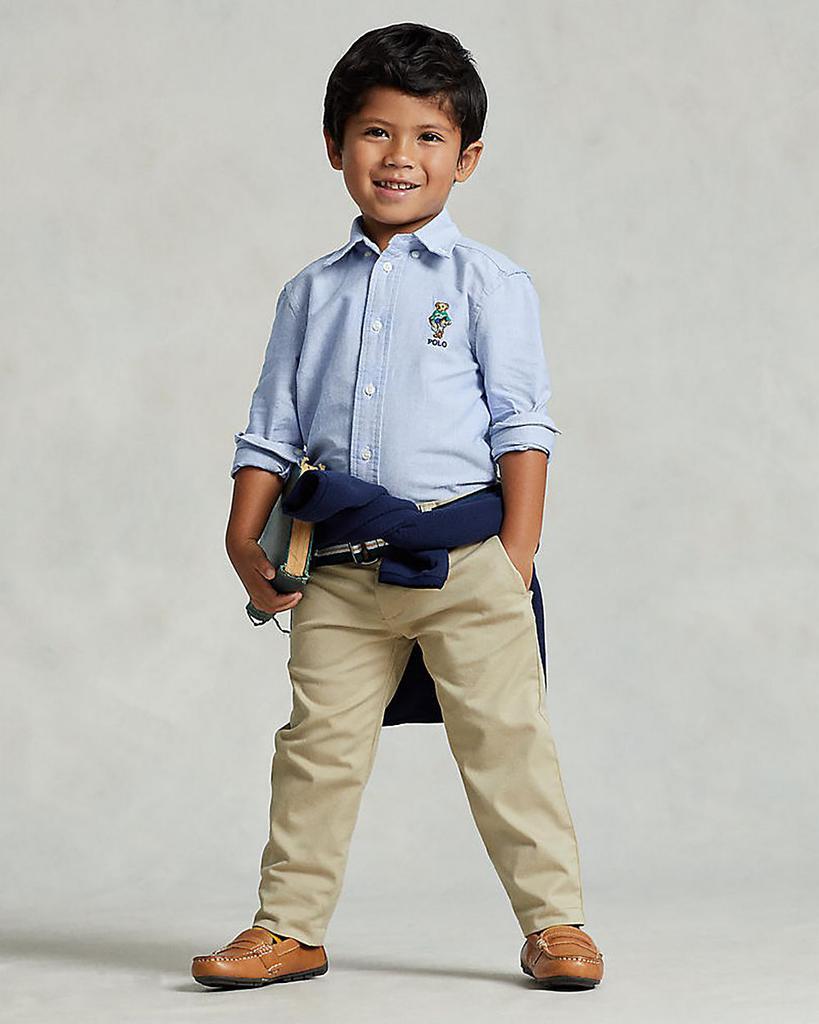 商品Ralph Lauren|Boys' Polo Bear Cotton Oxford Shirt - Little Kid, Big Kid,价格¥310-¥335,第5张图片详细描述