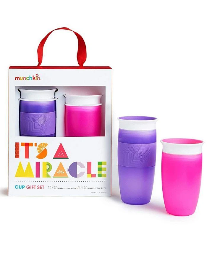 商品Munchkin|It's a Miracle! 360 Sippy Cup Gift Set, 2 Pieces,价格¥202,第1张图片