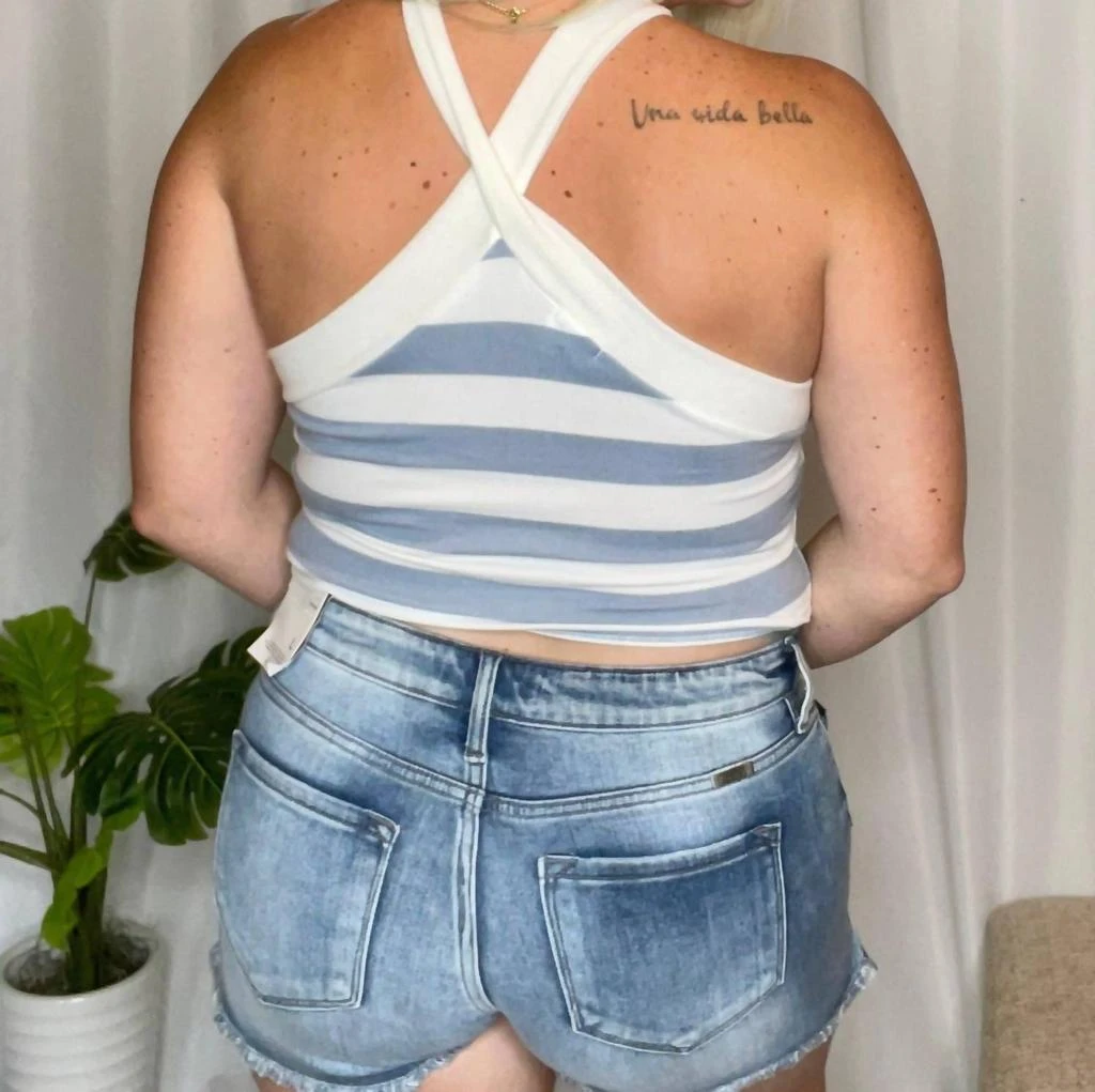 商品LE LIS|Le Lis - Cool For The Summer Striped Halter Tank Top,价格¥305,第2张图片详细描述