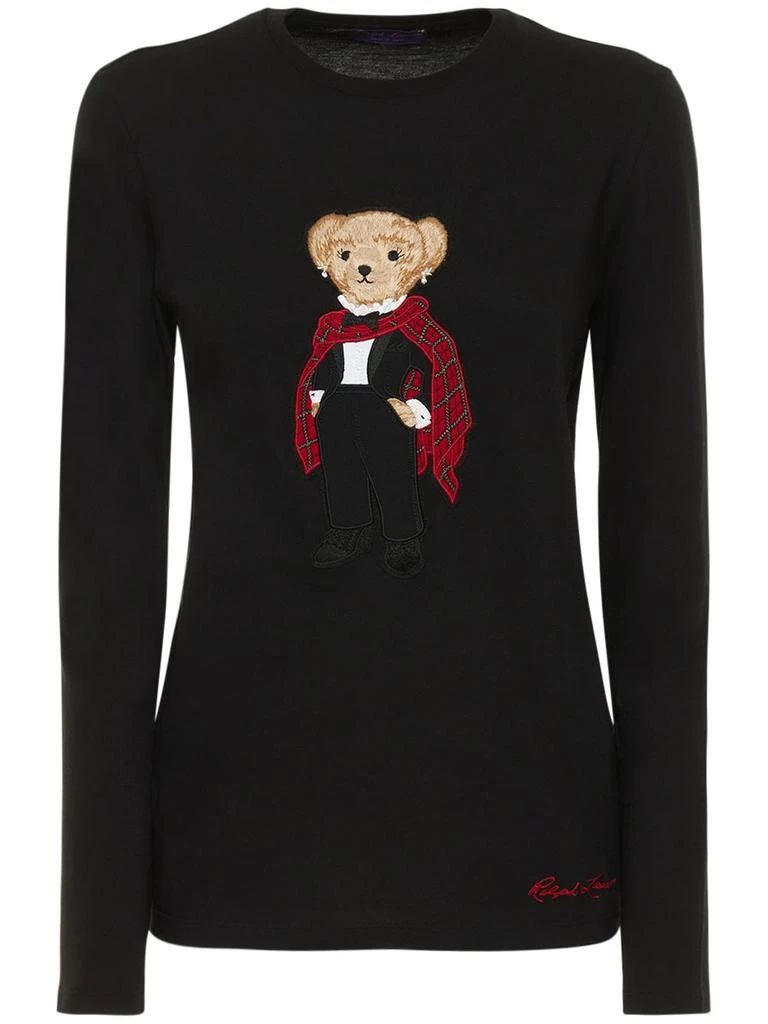 商品Ralph Lauren|Tux Bear Embroidered Long Sleeve T-shirt,价格¥2409,第1张图片