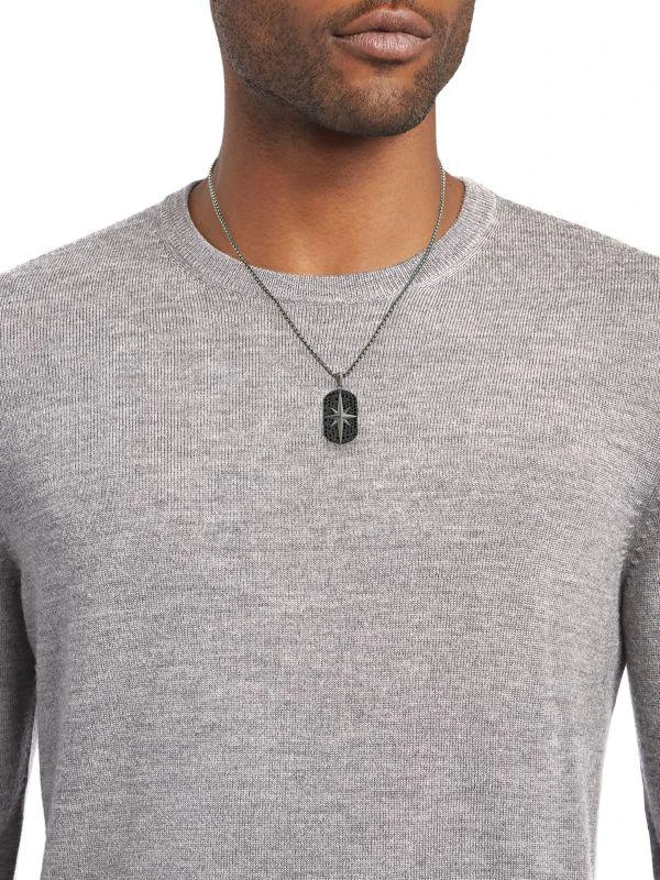 商品Effy|Black Rhodium Plated, Sterling Silver, & Black Spinel Pendant Necklace,价格¥1423,第2张图片详细描述