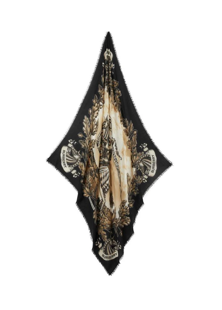 商品Burberry|Ekd print cashmere large square scarf,价格¥6665,第3张图片详细描述