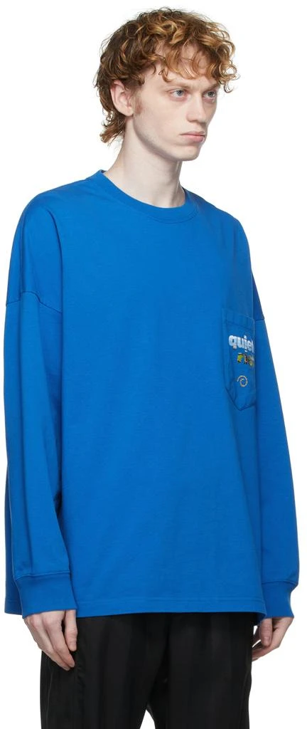 商品Martine Rose|Blue Logo Long Sleeve T-Shirt,价格¥910,第2张图片详细描述