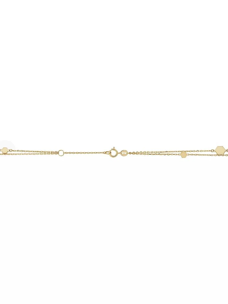 商品Oradina|14K Yellow Gold Honey Station Anklet,价格¥4709,第2张图片详细描述