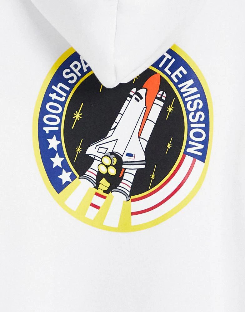 商品Alpha Industries|Alpha Industries NASA space shuttle back print hoodie in white,价格¥589,第3张图片详细描述