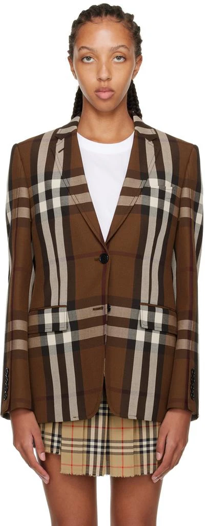 商品Burberry|Brown Tonya Blazer,价格¥5789,第1张图片