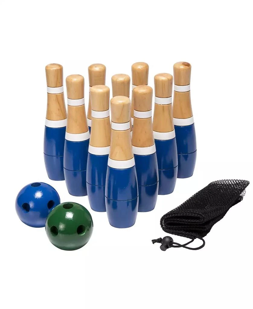 商品Trademark Global|Hey Play 8 Inch Wooden Lawn Bowling Set,价格¥449,第2张图片详细描述