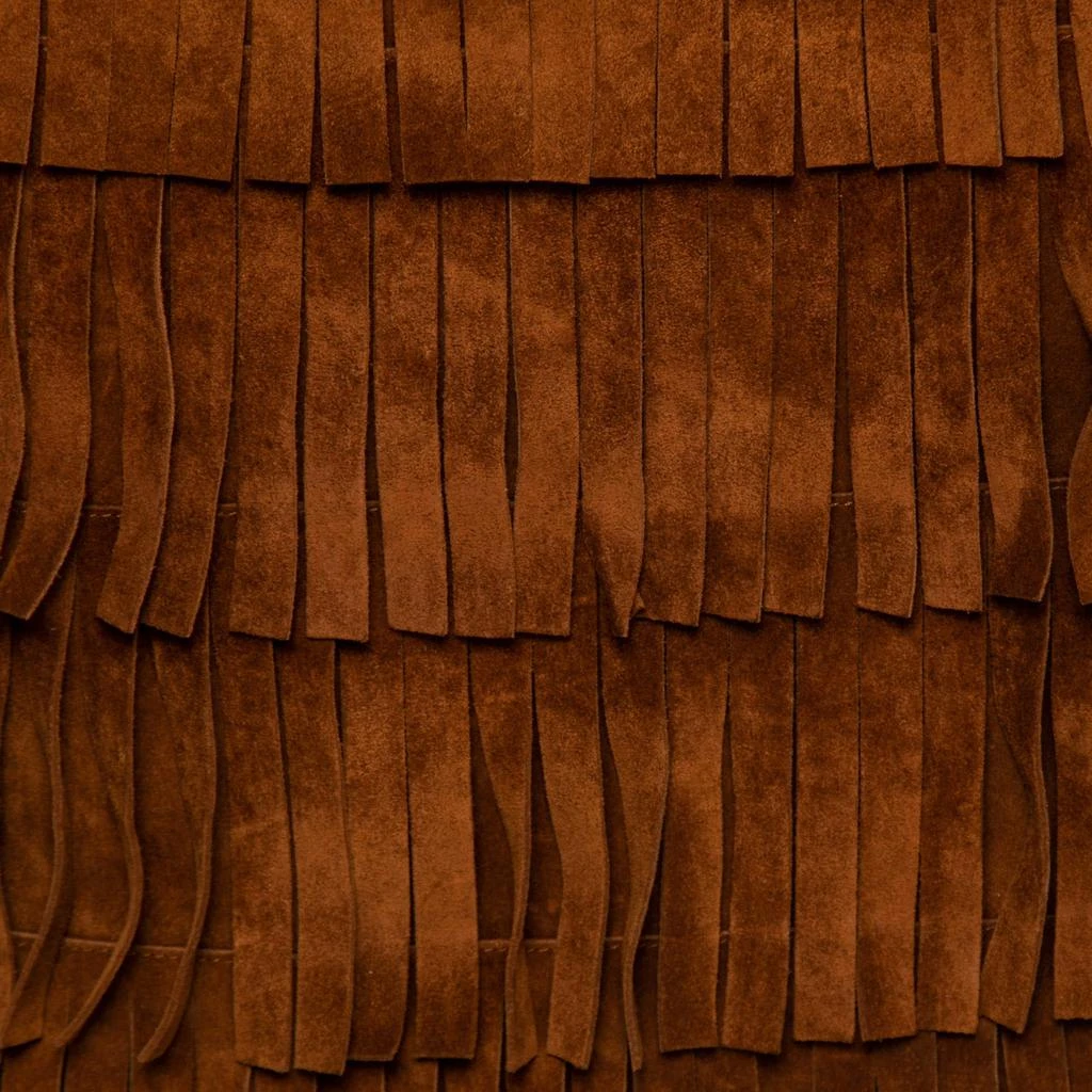 商品[二手商品] Burberry|Burberry Prorsum Russet Brown Mirror Embellished Fringed Suede Midi Dress S,价格¥3697,第4张图片详细描述